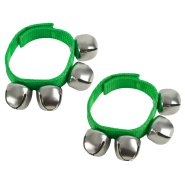 Small Wrist Bells Green Pair