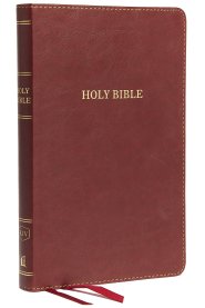 KJV Thinline Bible, Burgundy, Indexed, Red Letter Ed.