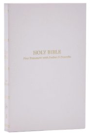 KJV Holy Bible: Pocket New Testament with Psalms and Proverbs, White Softcover, Red Letter, Comfort Print: King James Version