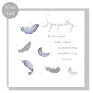 Sympathy Feathers Foil Single Card