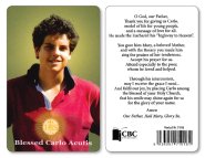 Carlo Acutis Prayer Card