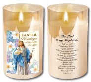 Easter Blessings LED Candle in Glass Jar with Timer