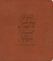 ESV Journaling Study Bible (TruTone over Board, English Saddle, 1 Chronicles 28:9 Design)