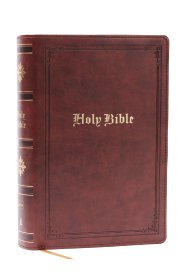 NKJV Bible: Personal Size Giant Print, Brown Leathersoft, Holy Bible, Red Letter, Comfort Print: New King James Version