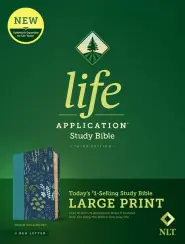 NLT Life Application Study Bible, Third Edition, Large Print (LeatherLike, Meadow Teal, Red Letter)