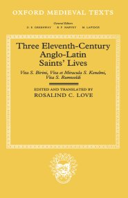 Three Eleventh-century Anglo-latin Saints' Lives