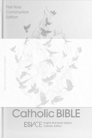 ESV-CE Catholic Bible, White, Hardback, Anglicised, First Communion Edition, Maps, Presentation Page, Ribbon Marker