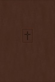 NIV, Thinline Bible, Large Print, Leathersoft, Brown, Red Letter, Thumb Indexed, Comfort Print