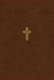 NASB, Thinline Bible, Large Print, Leathersoft, Brown, Red Letter, 1995 Text, Comfort Print