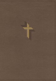 NIV, Larger Print Compact Bible, Leathersoft, Brown, Red Letter, Comfort Print