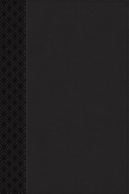 NIV, Compact Center-Column Reference Bible, Leathersoft, Black, Red Letter, Thumb Indexed, Comfort Print