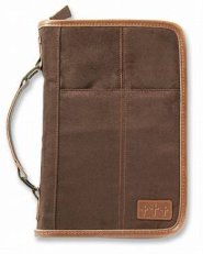 Extra Large Aviator Brown Suede Bible Cover - XL