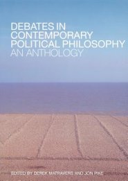 Debates in Contemporary Political Philosophy