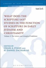 'What Does the Scripture Say?' Studies in the Function of Scripture in Early Judaism and Christianity