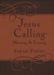 Jesus Calling Morning and Evening, Brown Leathersoft Hardcover, with Scripture References