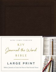 KJV Large Print Bible, Journal the Word, Reflect, Journal or Create Art Next to Your Favorite Verses (Brown Bonded Leather, Red Letter, Comfort Print: King James Version)