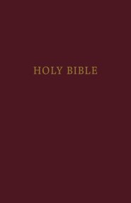 KJV Large Print Pew Bible, Burgundy, Hardback, Red Letter, Tables of Weights and Measures, Useful Charts