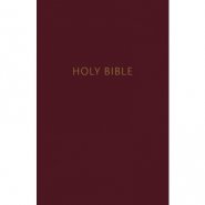 NKJV Pew Bible, Burgundy, Hardcover, Large Print, Words of Christ in Red, Color Maps, Table of Weights and Measures, Charts