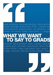 What We Want to Say to Grads