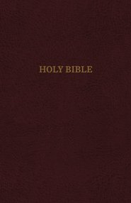 KJV, Reference Bible, Super Giant Print, Leather-Look, Burgundy, Indexed, Red Letter Edition