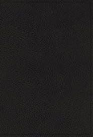 NKJV, Single-Column Reference Bible, Genuine Leather, Black, Comfort Print