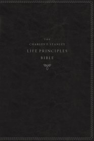 NIV, Charles F. Stanley Life Principles Bible, 2nd Edition, Leathersoft, Black, Comfort Print, Concordance