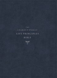 NIV, Charles F. Stanley Life Principles Bible, 2nd Edition, Leathersoft, Blue, Thumb Indexed, Comfort Print, Concordance