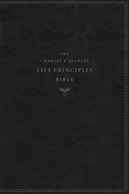 NASB, Charles F. Stanley Life Principles Bible, 2nd Edition, Leathersoft, Black, Thumb Indexed, Comfort Print