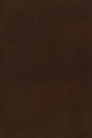 NKJV, Thinline Reference Bible, Large Print, Premium Goatskin Leather, Brown, Premier Collection, Comfort Print