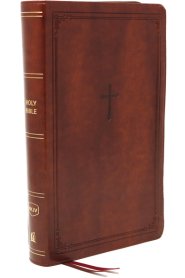 NKJV, End-of-Verse Reference Bible, Compact, Leathersoft, Brown, Red Letter, Comfort Print