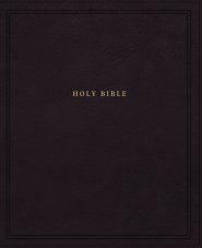 NKJV, Reference Bible, Wide Margin Large Print, Leathersoft, Black, Red Letter, Comfort Print