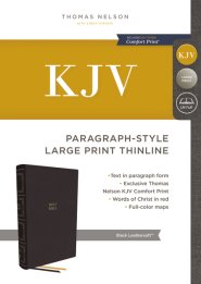 KJV Holy Bible: Paragraph-style Large Print Thinline with 43,000 Cross References, Black Leathersoft, Red Letter, Comfort Print: King James Version