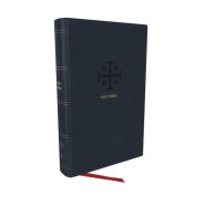 NKJV, End-of-Verse Reference Bible, Personal Size Large Print, Leathersoft, Blue, Red Letter, Thumb Indexed, Comfort Print