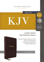 KJV Holy Bible: Large Print with 53,000 Center-Column Cross References, Brown Leathersoft, Red Letter, Comfort Print (Thumb Indexed): King James Version