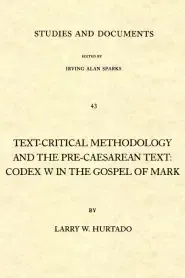 Text-critical Methodology And The Pre-caesarean Text