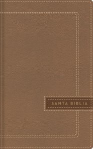 NBLA, Santa Biblia, Ultrafina, Letra grande, Tamaño manual, Leathersoft, Beige, Palabras de Jesús en rojo