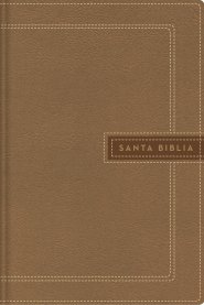 NBLA Santa Biblia Ultrafina, Letra Gigante, Leathersoft, Beige, Edición Letra Roja