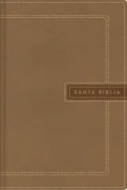 NBLA Santa Biblia Ultrafina, Letra Gigante, Leathersoft, Beige, Edición Letra Roja