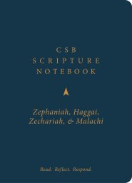 CSB Scripture Notebook, Zephaniah, Haggai, Zechariah, Malachi