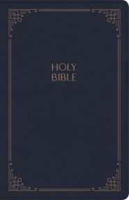 KJV Large Print Personal Size Reference Bible, Navy Leathertouch Indexed