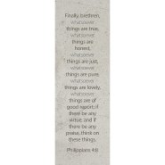 Bookmark-Finally Brethren  Whatsoever Things Are True (Philippians 4:8) (Pack Of 25)