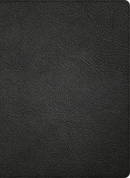 KJV Single-Column Wide-Margin Bible, Holman Handcrafted Collection, Black Premium Goatskin