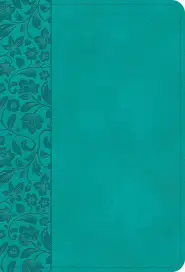 NASB Large Print Compact Reference Bible, Teal LeatherTouch