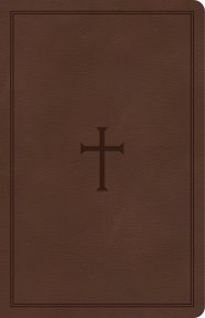 CSB Large Print Personal Size Reference Bible, Brown LeatherTouch