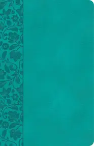 CSB Large Print Personal Size Reference Bible, Teal LeatherTouch