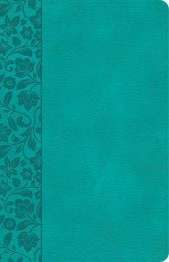 CSB Large Print Personal Size Reference Bible, Teal LeatherTouch, Indexed