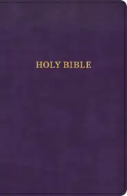 KJV Thinline Bible, Purple LeatherTouch