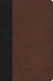 KJV Thinline Bible, Black/Brown LeatherTouch