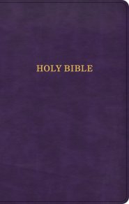 KJV Thinline Reference Bible, Purple LeatherTouch