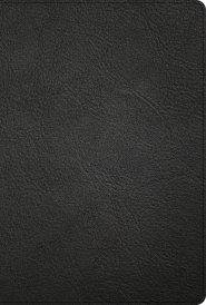 KJV Large Print Thinline Bible, Black Genuine Leather, Indexed